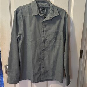 Express Light Gray Collared Shirt snap down size small AS IS new